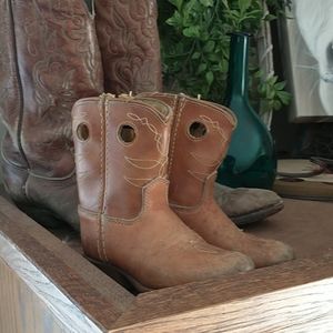 Brown/Tan Baby Cowboy Boots 6D
